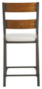 Stellany - Brown/gray - Upholstered Barstool (2/cn)-Washburn's Home Furnishings