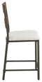 Stellany - Brown/gray - Upholstered Barstool (2/cn)-Washburn's Home Furnishings