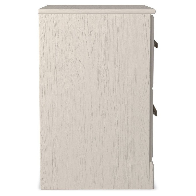 Stelsie - White - Two Drawer Night Stand-Washburn's Home Furnishings