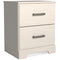 Stelsie - White - Two Drawer Night Stand-Washburn's Home Furnishings