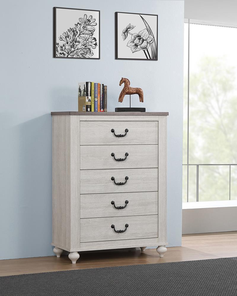 Stillwood - 5-drawer Chest - White-Washburn's Home Furnishings