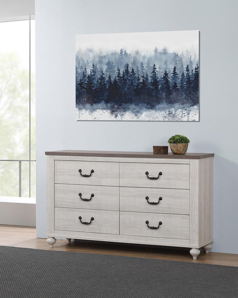 Stillwood - 6-drawer Dresser - White-Washburn's Home Furnishings