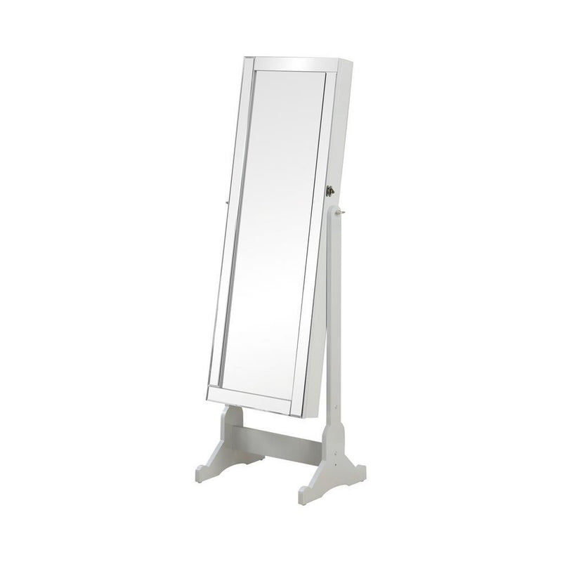 Storage Jewelry Cheval Mirror Dove Grey-Washburn's Home Furnishings