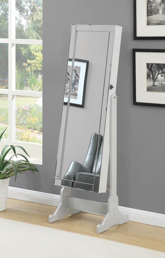 Storage Jewelry Cheval Mirror Dove Grey-Washburn's Home Furnishings