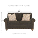 Stracelen - Sable - Loveseat-Washburn's Home Furnishings