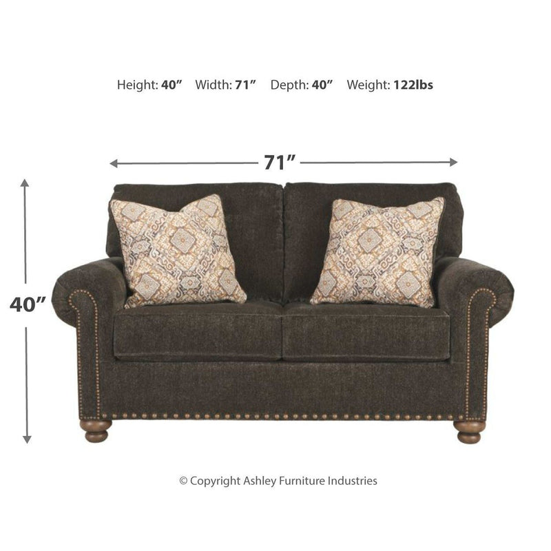 Stracelen - Sable - Loveseat-Washburn's Home Furnishings