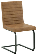 Strumford - Caramel/black - Dining Uph Side Chair (2/cn)-Washburn's Home Furnishings