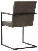 Strumford - Gray / Black - Dining Uph Arm Chair (2/cn)-Washburn's Home Furnishings