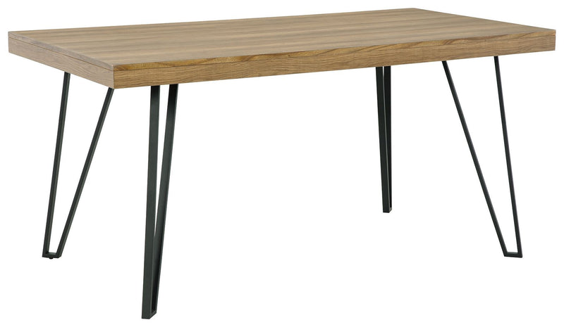 Strumford - Light Brown/black - Rectangular Dining Room Table-Washburn's Home Furnishings