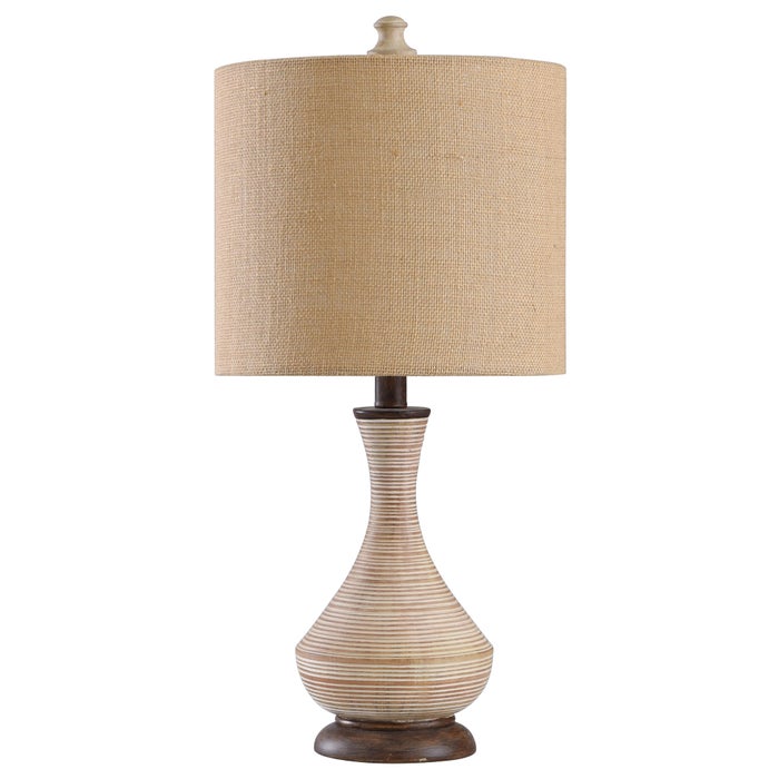 StyleCraft Biscuit Beige Resin Moulded Traditional Table Lamp 23"H-Washburn's Home Furnishings