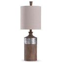 StyleCraft Darley Traditional Resin Table Lamp w/Textured Silver Painted Accent 26"H 3-Way-Washburn's Home Furnishings