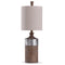 StyleCraft Darley Traditional Resin Table Lamp w/Textured Silver Painted Accent 26"H 3-Way-Washburn's Home Furnishings