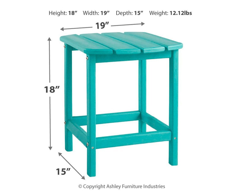 Sundown Treasure - Turquoise - Rectangular End Table-Washburn's Home Furnishings