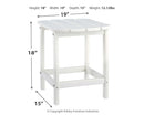 Sundown Treasure - White - Rectangular End Table-Washburn's Home Furnishings