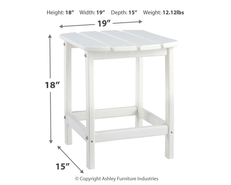 Sundown Treasure - White - Rectangular End Table-Washburn's Home Furnishings