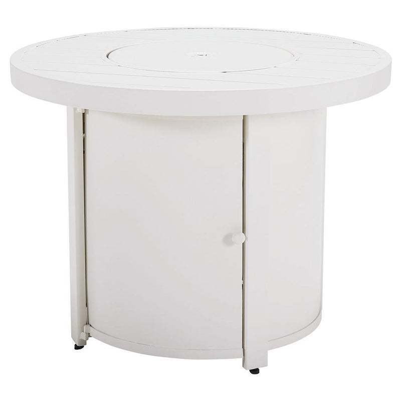 Sundown Treasure - White - Round Fire Pit Table-Washburn's Home Furnishings