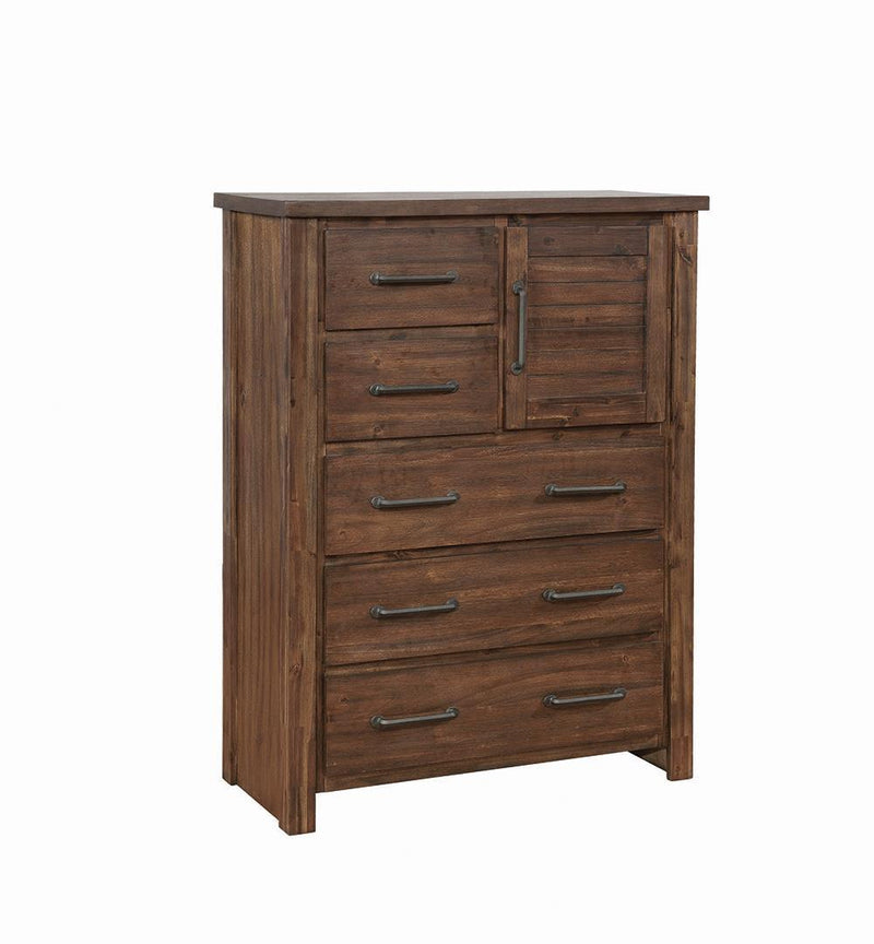 Sutter Creek King - 5-drawer Chest - Brown-Washburn's Home Furnishings