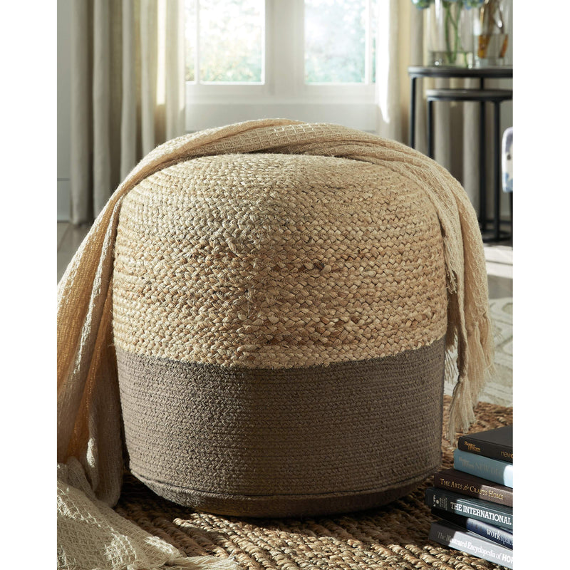 Sweed - Dark Gray - Pouf-Washburn's Home Furnishings