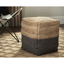 Sweed - Natural/black - Pouf - Rectangular-Washburn's Home Furnishings