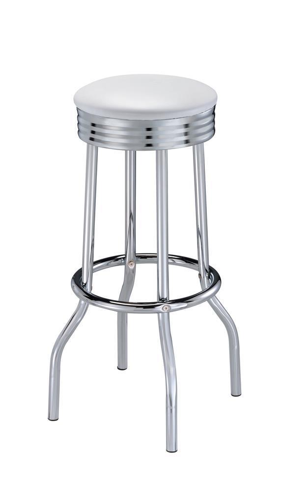 Swivel Bar Stool - Silver-Washburn's Home Furnishings