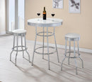 Swivel Bar Stool - Silver-Washburn's Home Furnishings