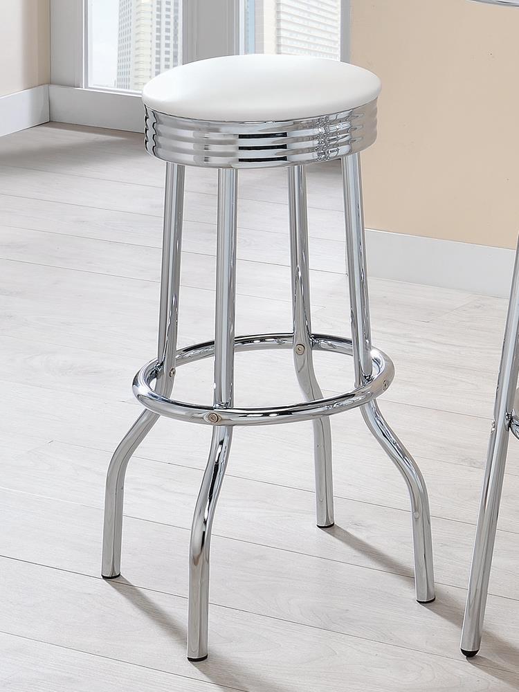 Swivel Bar Stool - Silver-Washburn's Home Furnishings