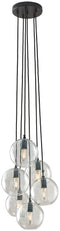 Sybil - Clear/black - Glass Pendant Light (1/cn)-Washburn's Home Furnishings