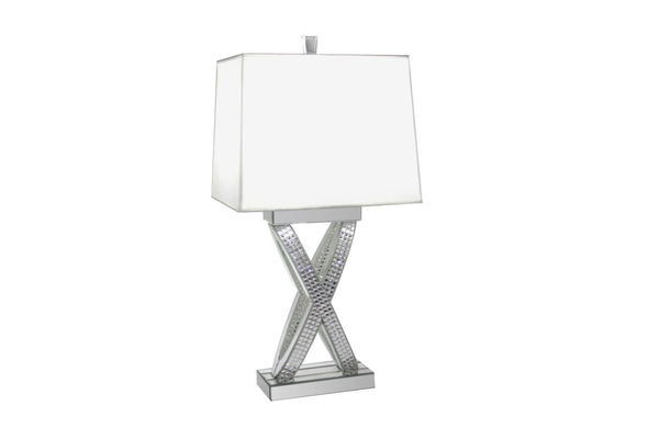 Table Lamp With X-shape Base - Pearl Silver-Washburn's Home Furnishings