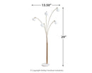 Taliya - Champagne/white - Metal Arc Lamp (1/cn)-Washburn's Home Furnishings