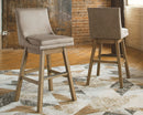 Tallenger - Beige - Bar Height Bar Stool (set Of 2)-Washburn's Home Furnishings