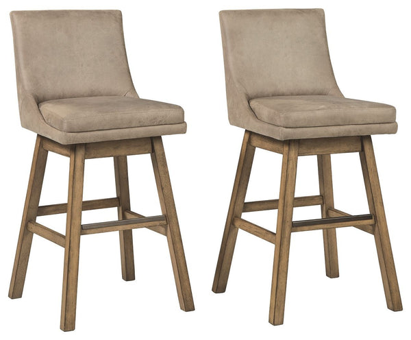 Tallenger - Beige - Tall Uph Swivel Barstool(2/cn)-Washburn's Home Furnishings