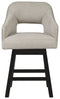 Tallenger - Beige - Uph Swivel Barstool (2/cn)-Washburn's Home Furnishings