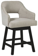 Tallenger - Beige - Uph Swivel Barstool (2/cn)-Washburn's Home Furnishings