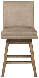 Tallenger - Beige - Uph Swivel Barstool (2/cn)-Washburn's Home Furnishings