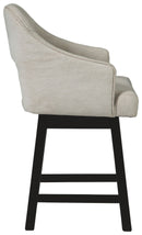 Tallenger - Beige - Uph Swivel Barstool (2/cn)-Washburn's Home Furnishings