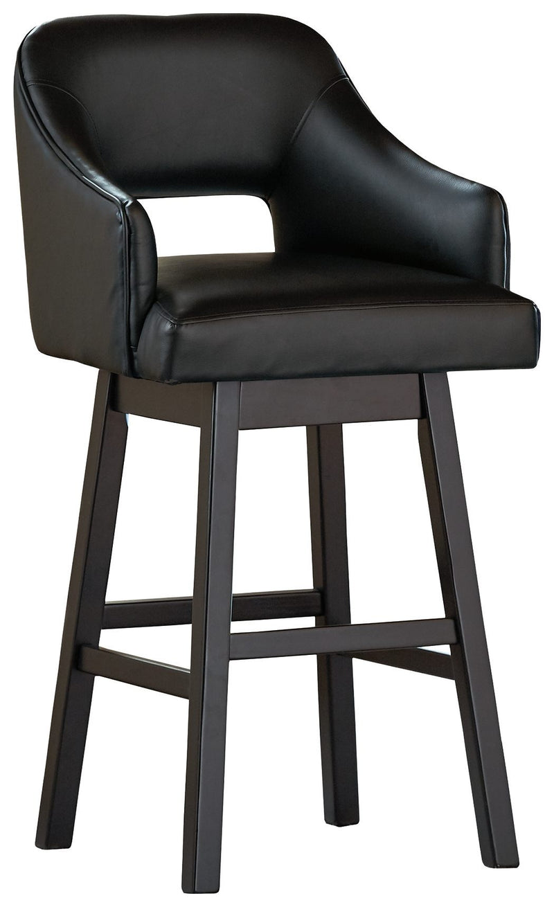 Tallenger - Black/dark Brown - Bar Height Bar Stool (set Of 2)-Washburn's Home Furnishings