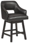 Tallenger - Black/dark Brown - Counter Height Bar Stool (set Of 2)-Washburn's Home Furnishings