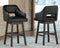 Tallenger - Black/dark Brown - Tall Uph Swivel Barstool(2/cn)-Washburn's Home Furnishings