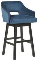 Tallenger - Blue/dark Brown - Bar Height Bar Stool (set Of 2)-Washburn's Home Furnishings