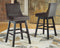 Tallenger - Dark Gray - Bar Height Bar Stool (set Of 2)-Washburn's Home Furnishings