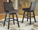 Tallenger - Dark Gray - Tall Uph Swivel Barstool(2/cn)-Washburn's Home Furnishings