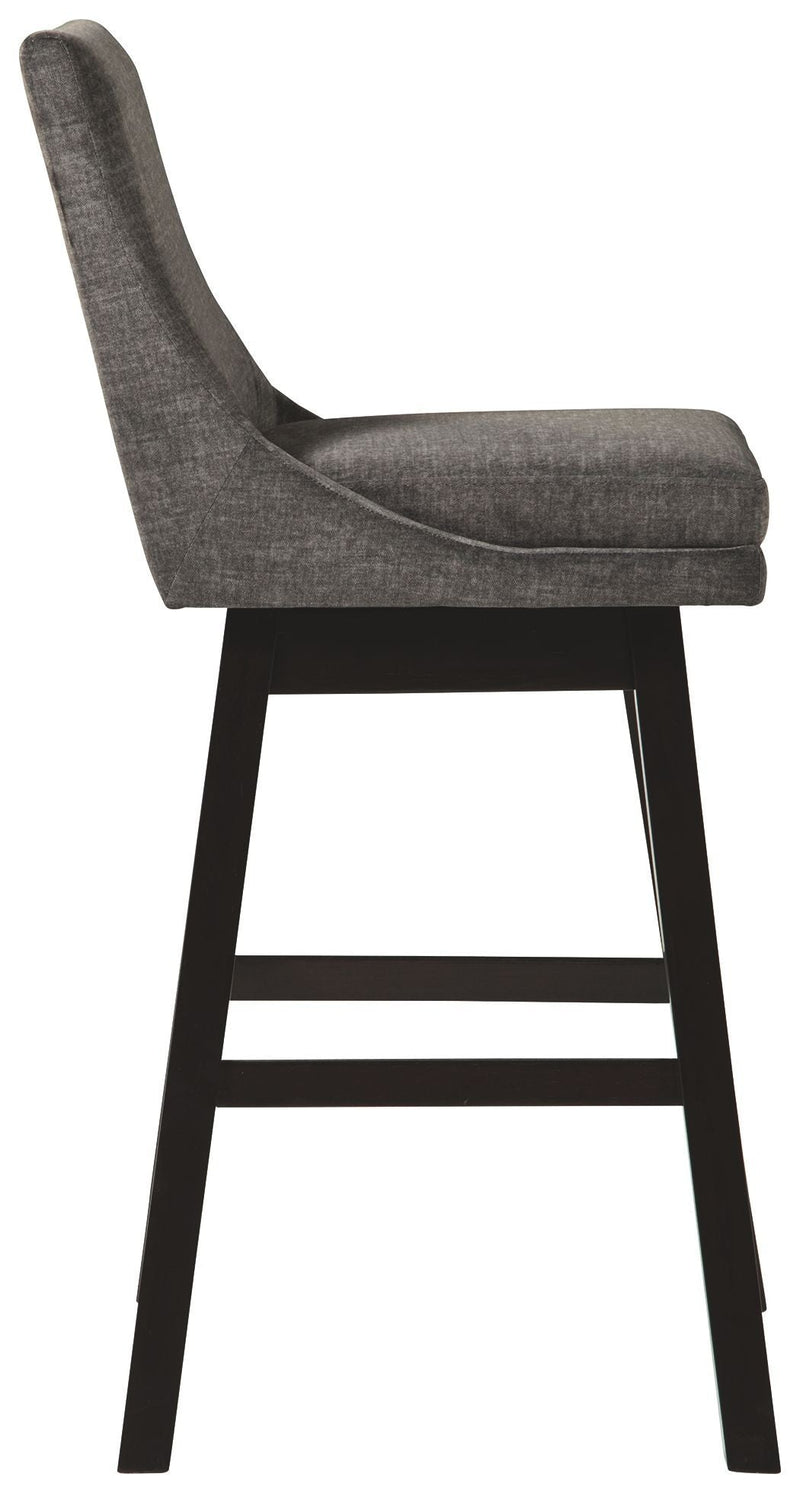 Tallenger - Dark Gray - Tall Uph Swivel Barstool(2/cn)-Washburn's Home Furnishings