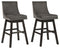 Tallenger - Dark Gray - Tall Uph Swivel Barstool(2/cn)-Washburn's Home Furnishings