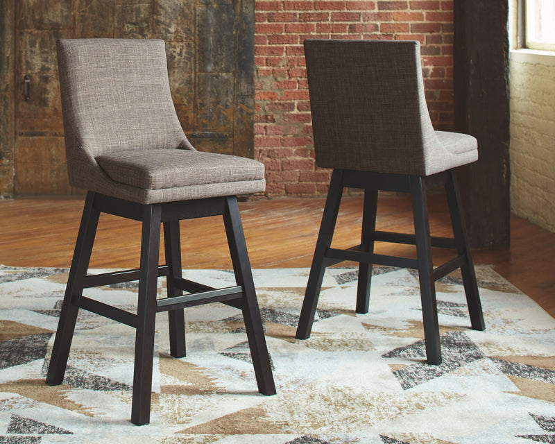 Tallenger - Light Gray - Bar Height Bar Stool (set Of 2)-Washburn's Home Furnishings