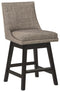 Tallenger - Light Gray - Uph Swivel Barstool (2/cn)-Washburn's Home Furnishings