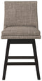 Tallenger - Light Gray - Uph Swivel Barstool (2/cn)-Washburn's Home Furnishings