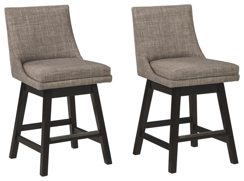 Tallenger - Light Gray - Uph Swivel Barstool (2/cn)-Washburn's Home Furnishings