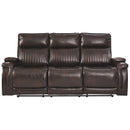 Team - Chocolate - Pwr Rec Sofa With Adj Headrest-Washburn's Home Furnishings