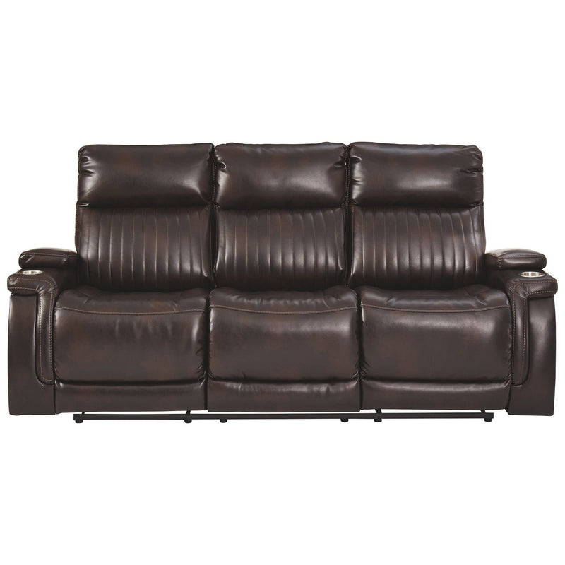 Team - Chocolate - Pwr Rec Sofa With Adj Headrest-Washburn's Home Furnishings