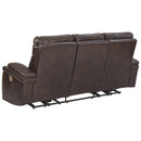 Team - Chocolate - Pwr Rec Sofa With Adj Headrest-Washburn's Home Furnishings